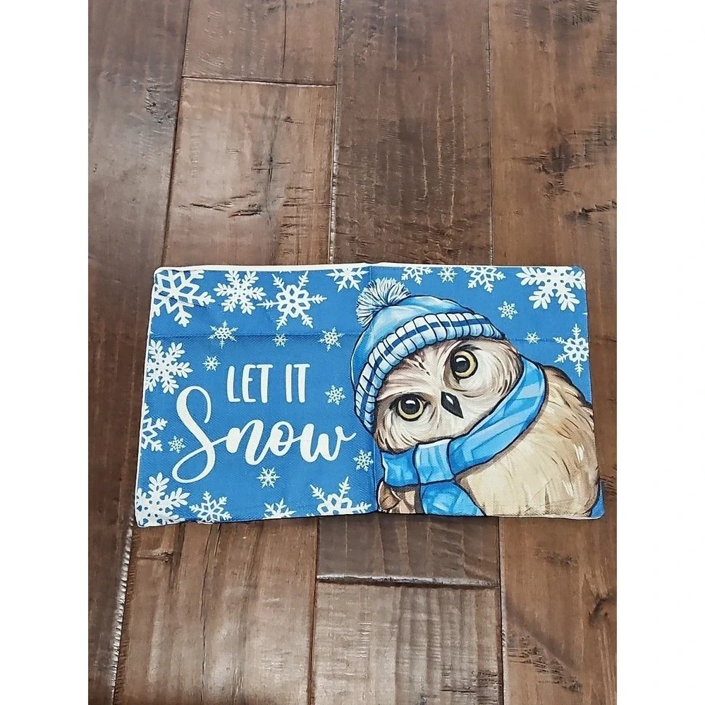Winter Pillow Covers BEAUTIFUL OWL Theme (Pack of 4)